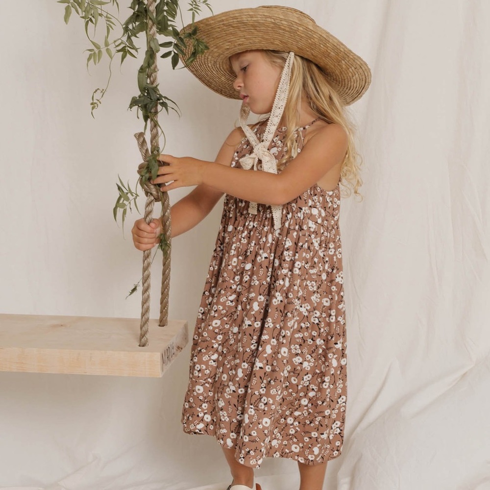 Rylee + Cru terracotta midi dress